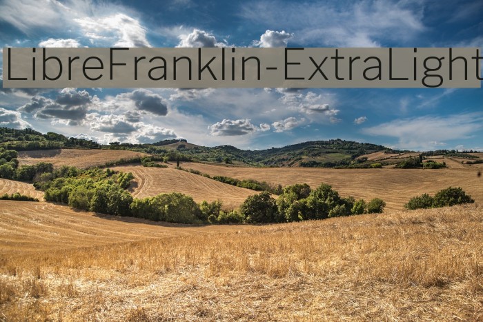 LibreFranklin-ExtraLight Font examples