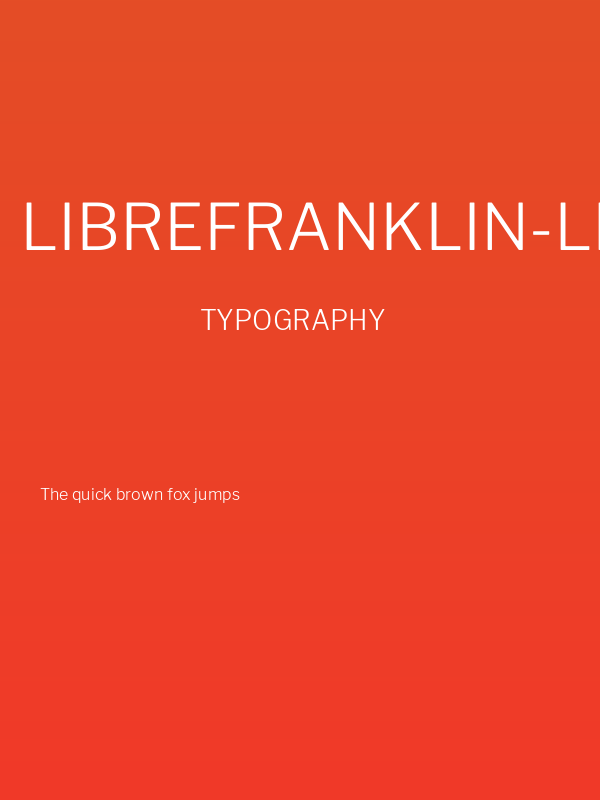 LibreFranklin-Light Poster