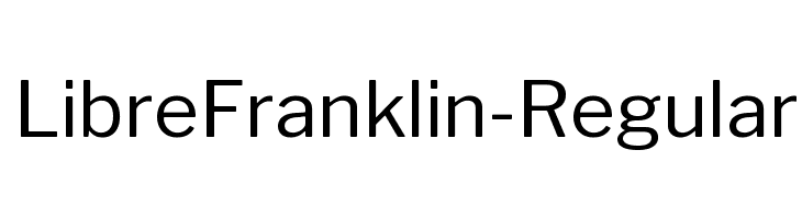 LibreFranklin-Regular  フリーフォントのダウンロード
