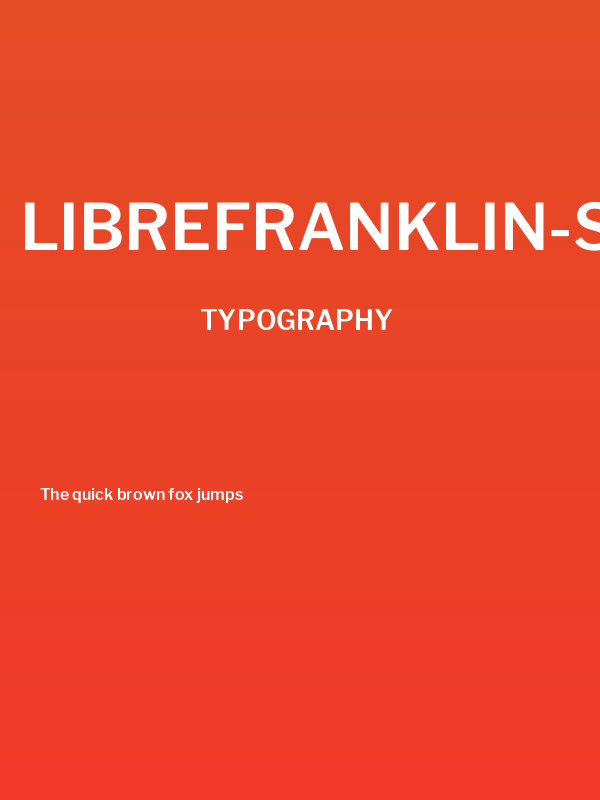 LibreFranklin-SemiBold Poster
