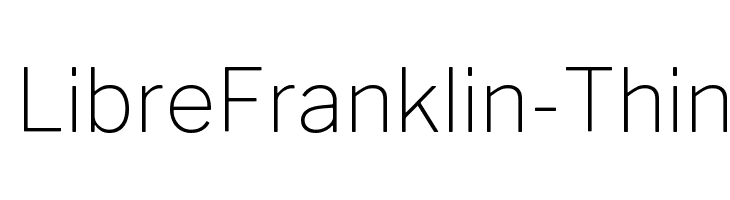 LibreFranklin-Thin Font