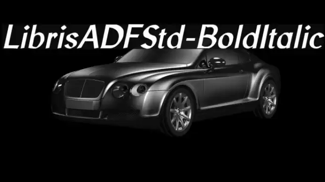 LibrisADFStd-BoldItalic Fuentes examples