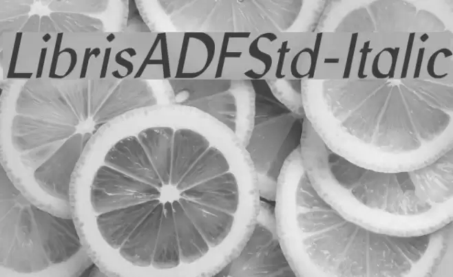LibrisADFStd-Italic Fuentes examples