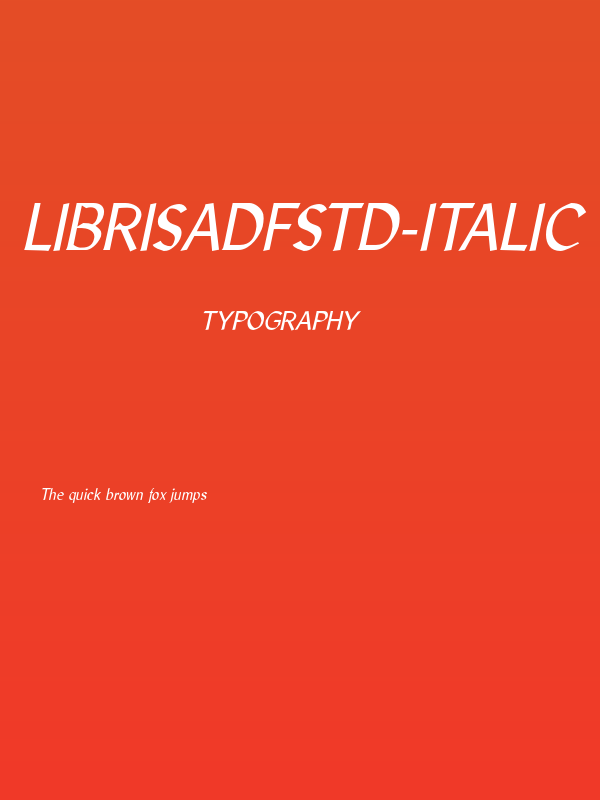 LibrisADFStd-Italic Poster