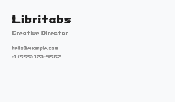 Libritabs Business Card