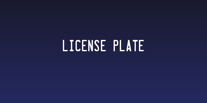 License Plate Social Header