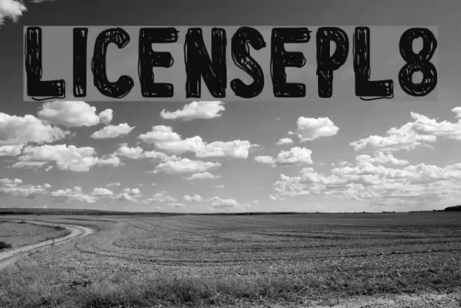 LicensePl8 Font examples