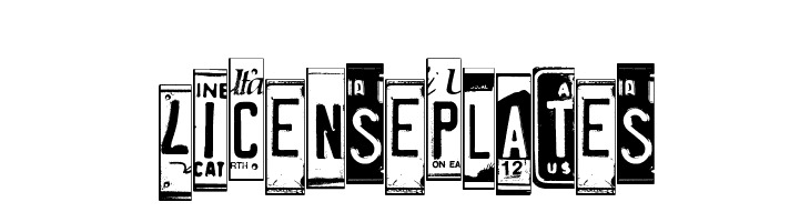 LicensePlates  font caratteri gratis