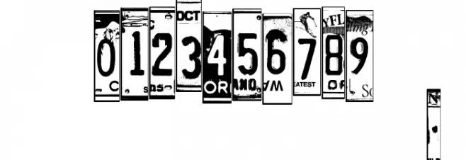 LicensePlates Font OTHER CHARS