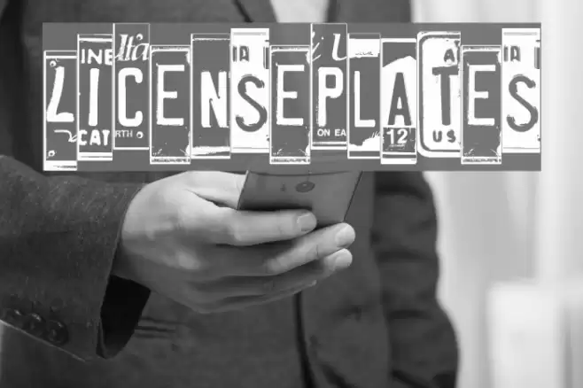 LicensePlates Font examples