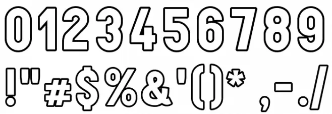 LichtePostBus Font OTHER CHARS
