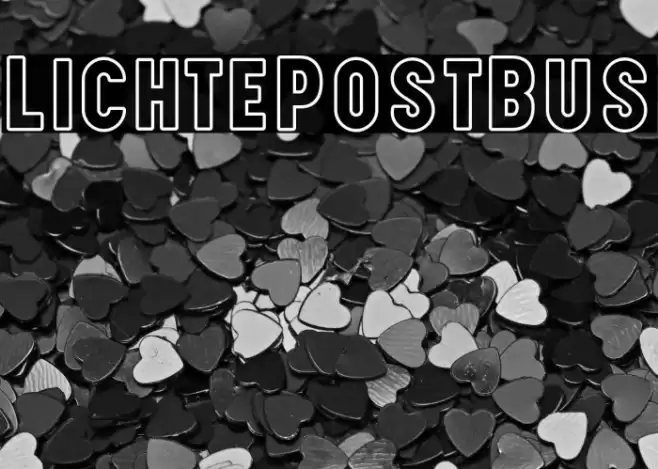 LichtePostBus Font examples