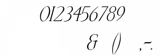 Lichtner Italic Font OTHER CHARS