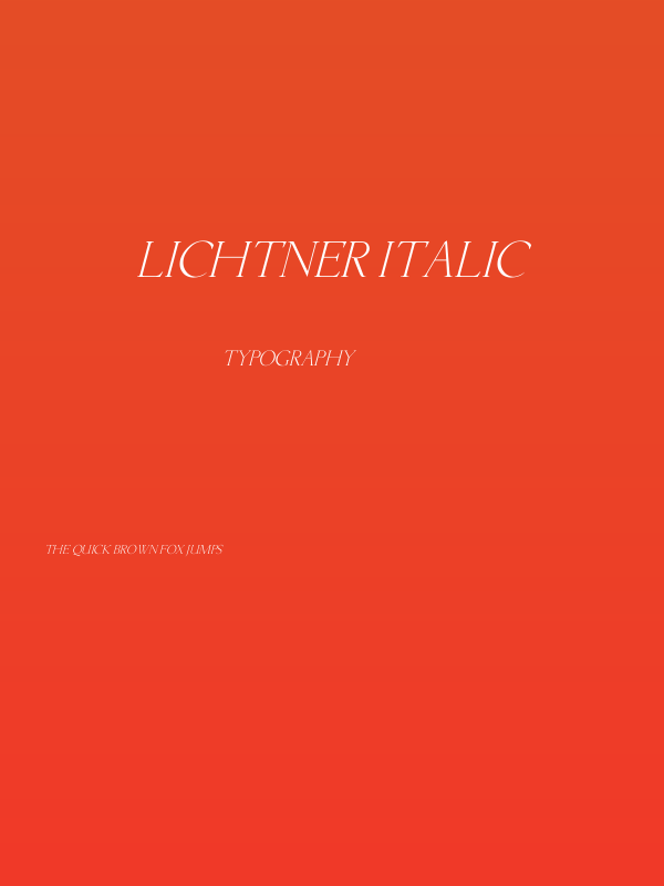 Lichtner Italic Poster