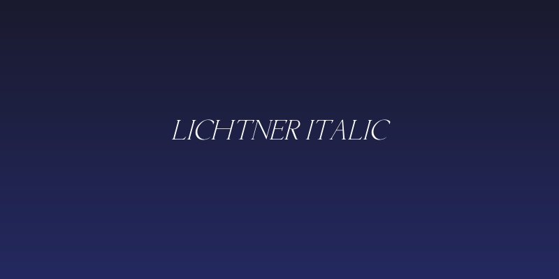 Lichtner Italic Social Header