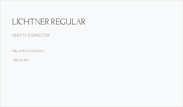 Lichtner Regular Business Card