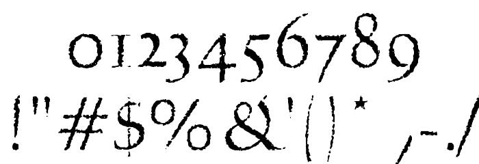 Licinia 'Aged' Font OTHER CHARS