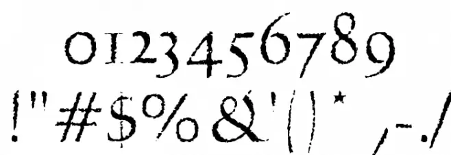 Licinia 'Aged' Font OTHER CHARS