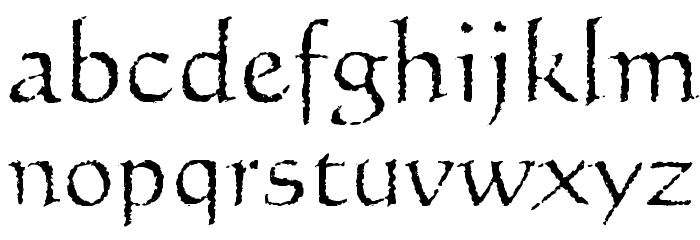 Licinia 'Aged' Font LOWERCASE