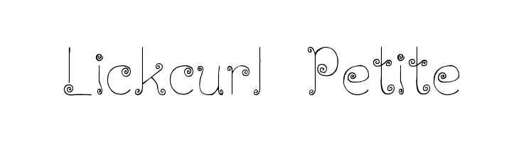 Lickcurl Petite Font