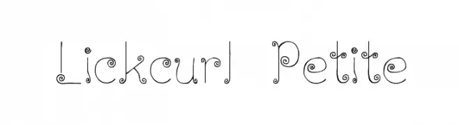 Lickcurl Petite  Descarca Fonturi Gratis