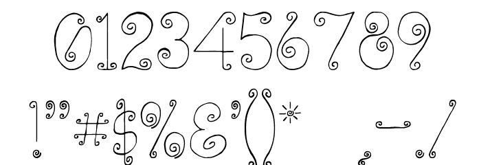 Lickcurl Petite Font OTHER CHARS