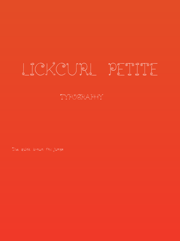 Lickcurl Petite Poster
