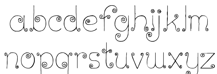 Lickcurl Petite Font LOWERCASE