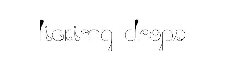 Licking Drops  Fuentes Gratis Descargar