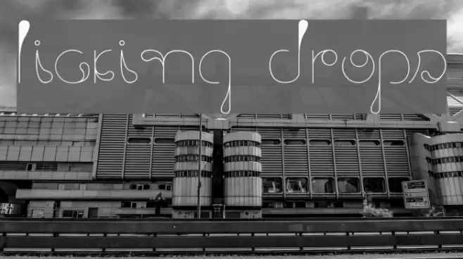 Licking Drops Font examples