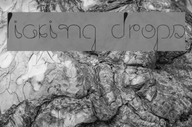 Licking Drops Font examples