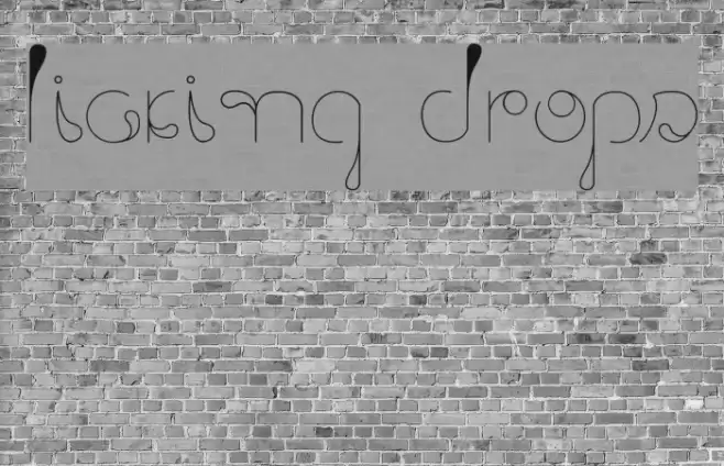 Licking Drops Font examples