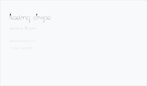 Licking Drops Business Card