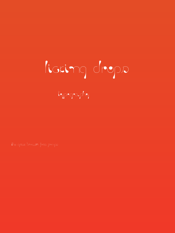 Licking Drops Poster