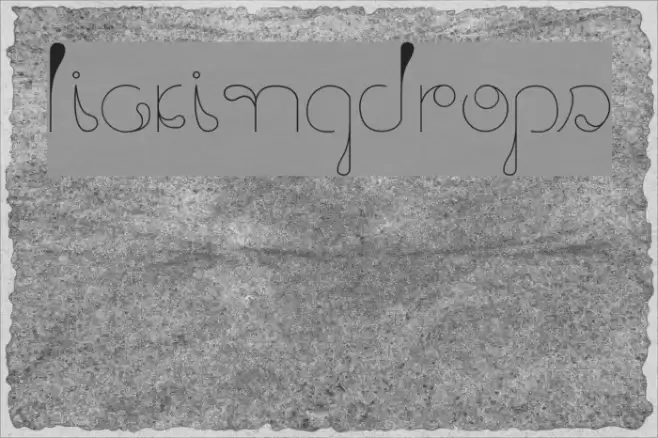 LickingDrops Font examples
