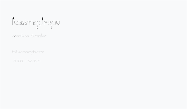 LickingDrops Business Card