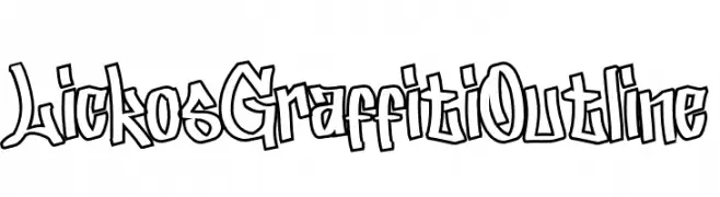 Lickos Graffiti Outline  Frei Schriftart Herunterladen
