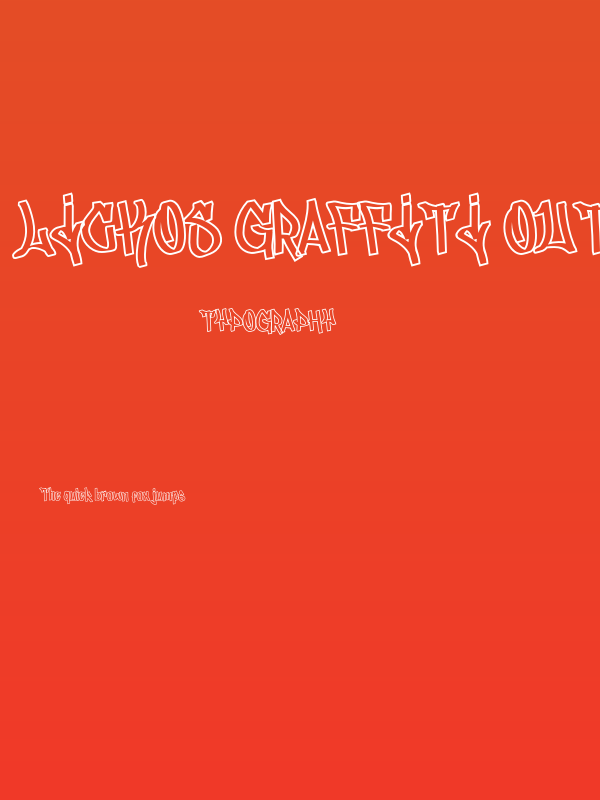 Lickos Graffiti Outline Poster