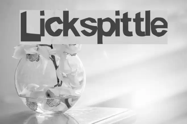 Lickspittle Шрифта examples