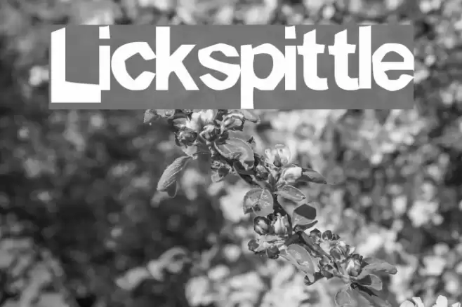 Lickspittle Шрифта examples