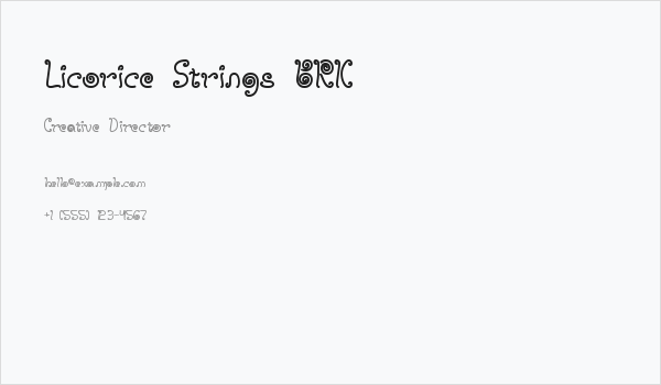 Licorice Strings BRK Business Card