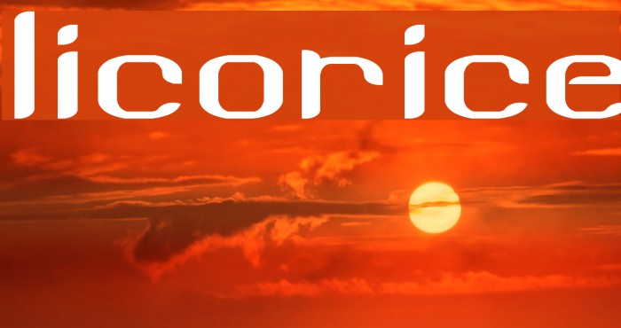 Licorice Font examples