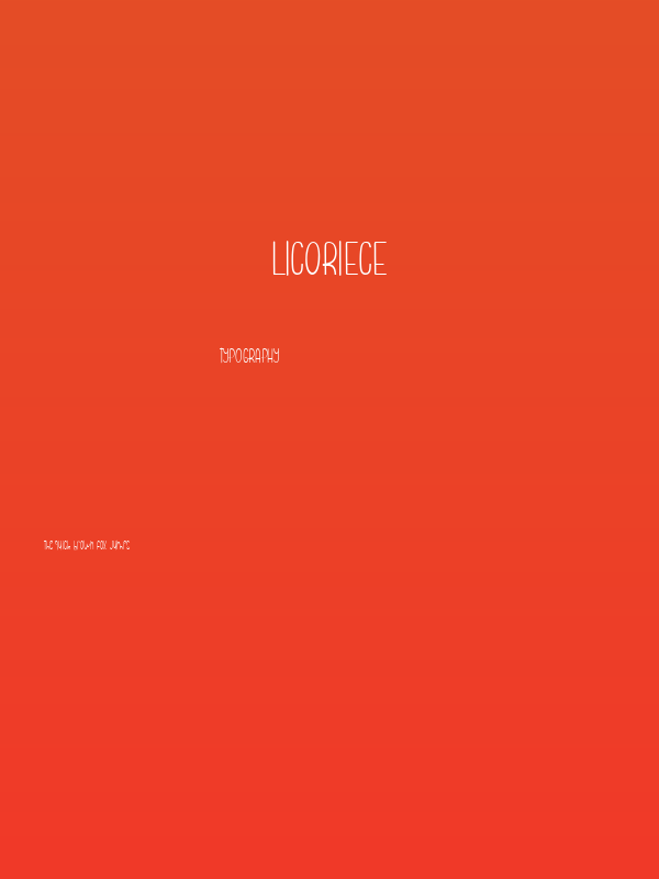Licoriece Poster