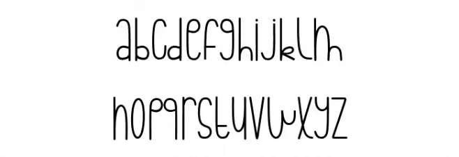 Licoriece Schriftart Kleinbuchstaben