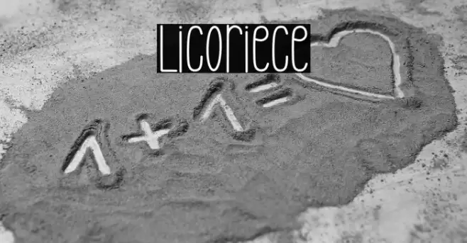 Licoriece Font examples