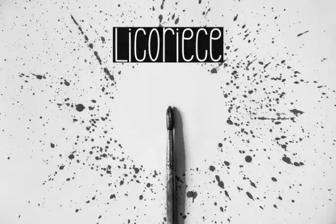 Licoriece Font examples