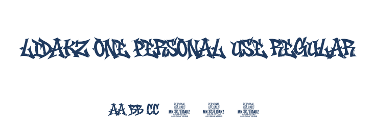 Lidakz One PERSONAL USE Regular Font Preview