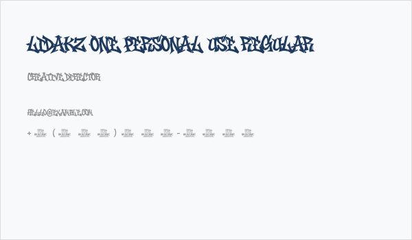 Lidakz One PERSONAL USE Regular Business Card