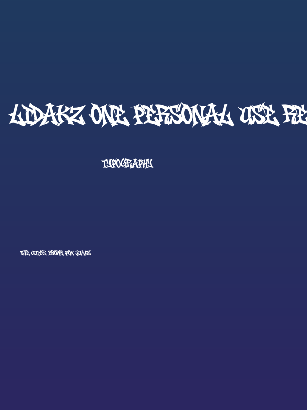 Lidakz One PERSONAL USE Regular Poster