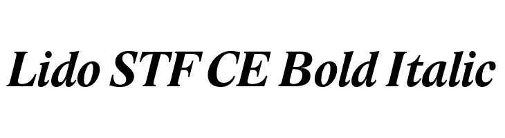 Lido STF CE Bold Italic Font